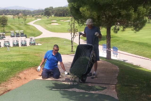 Imeison, instalación pavimento en el RCG El Prat 
